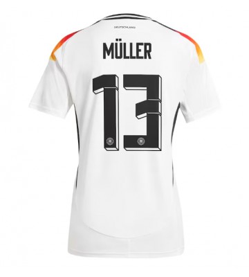 Alemania Thomas Muller #13 Primera Equipación Mujer Eurocopa 2024 Manga Corta